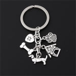 1pc Dog Bone Dog Paw Alloy Key Chain For Women Girl Bag Keychain Charm Pendant Jewelry Aceessories Gift For Dog Lover