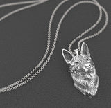 G.SKY German Shepherd Necklace Dog Pendant Animal Series Jewelry For Pet Lovers
