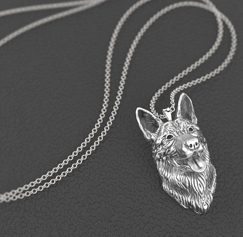G.SKY German Shepherd Necklace Dog Pendant Animal Series Jewelry For Pet Lovers