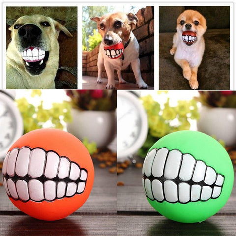 Funny Pets Dog Puppy Ball Teeth Toy Chew Sound Dogs Play