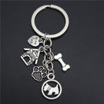 1pc Dog Bone Dog Paw Alloy Key Chain For Women Girl Bag Keychain Charm Pendant Jewelry Aceessories Gift For Dog Lover