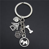 1pc Dog Bone Dog Paw Alloy Key Chain For Women Girl Bag Keychain Charm Pendant Jewelry Aceessories Gift For Dog Lover