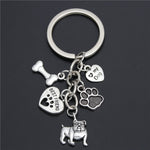 1pc Dog Bone Dog Paw Alloy Key Chain For Women Girl Bag Keychain Charm Pendant Jewelry Aceessories Gift For Dog Lover