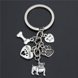 1pc Dog Bone Dog Paw Alloy Key Chain For Women Girl Bag Keychain Charm Pendant Jewelry Aceessories Gift For Dog Lover