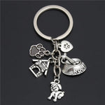 1pc Dog Bone Dog Paw Alloy Key Chain For Women Girl Bag Keychain Charm Pendant Jewelry Aceessories Gift For Dog Lover