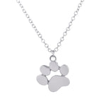 SMJEL Cartoon Dog Pendant Necklace for Women Fashion German Shepherd Jewelry Heartbeat Paw Choker Necklace Chain for Kids