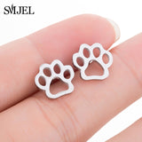 SMJEL Cartoon Dog Pendant Necklace for Women Fashion German Shepherd Jewelry Heartbeat Paw Choker Necklace Chain for Kids
