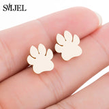 SMJEL Cartoon Dog Pendant Necklace for Women Fashion German Shepherd Jewelry Heartbeat Paw Choker Necklace Chain for Kids