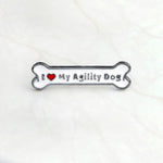 I Love My Dog Grandog Agility Crazy Dogs Enamel Pin Cute Cartoon Bone Pins Brooch Jewelry Badge Denim Bag Gift for Dog Pet Owner